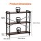 3-Tier Industrial Metal Bookshelf, Small Rustic Display Bookcase with Open Shelves